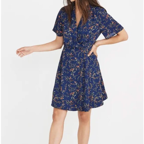 Madewell Amaranth Wrap Dress Moonless Floral Plus Size 20 - Picture 1 of 6